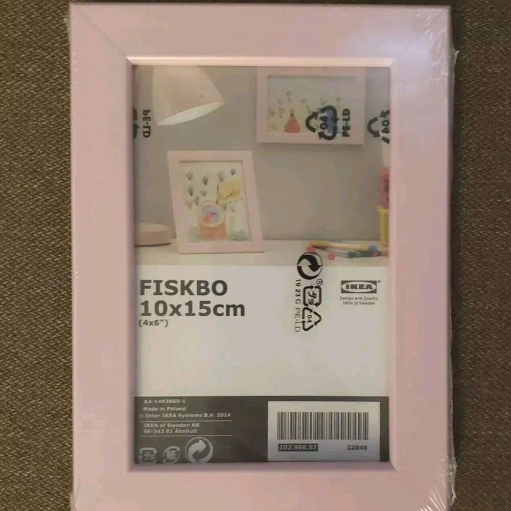 Baby Pink IKEA FISKBO Frame 4x6 Picture Art Photo Frame Nursery Decor 102.956.57